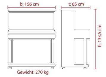 FEURICH Mod. 133 – Concert, Maße deutsch
